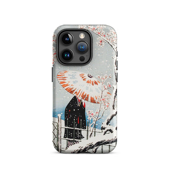Plum Tree in Snow - Hiroaki Takahashi Shin-hanga Iphone Case, 15 Pro / Matte, Phone Case Japanese Art