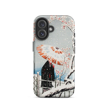 Plum Tree in Snow - Funda de Iphone Shin-hanga de Hiroaki Takahashi, 16 / Mate, Fundas para Móvil, Toby Leon
