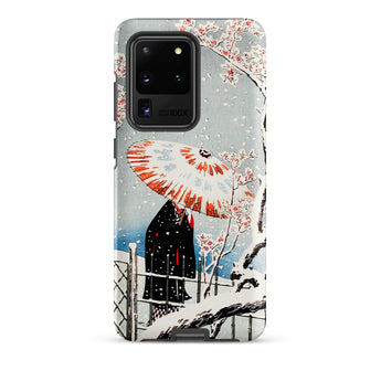 Plum Tree in Snow - Hiroaki Takahashi Shin-hanga Phone Case, Samsung Galaxy S20 Ultra / Matte, Mobile Cases, Toby Leon