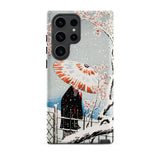 Plum Tree in Snow - Hiroaki Takahashi Shin-hanga Phone Case, Samsung Galaxy S23 Ultra / Matte, Mobile Cases, Toby Leon