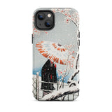 Plum Tree in Snow - Hiroaki Takahashi Shin-hanga Phone Case Iphone 14 Plus / Matte Phone Case Snowy Japanese Art Print Serene Winter