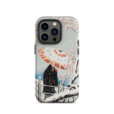 Plum Tree in Snow - Hiroaki Takahashi Shin-hanga Phone Case Iphone 14 Pro / Matte Phone Case Japanese Art Serene Winter Wonderland,