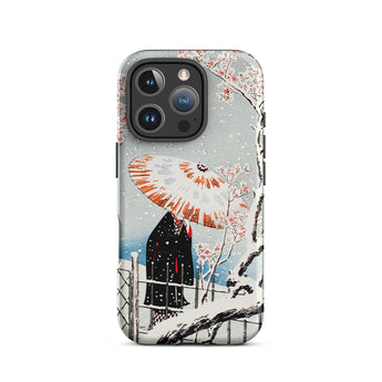Plum Tree in Snow - Hiroaki Takahashi Shin-hanga Phone Case Iphone 16 Pro / Matte Artistic Phone Case Serene Winter Wonderland, Shin-hanga