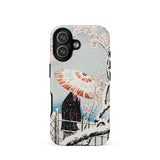 Plum Tree in Snow - Hiroaki Takahashi Shin-hanga Phone Case Iphone 17 / Matte Iphone 12 Case Cherry Blossom Design Black White Serene