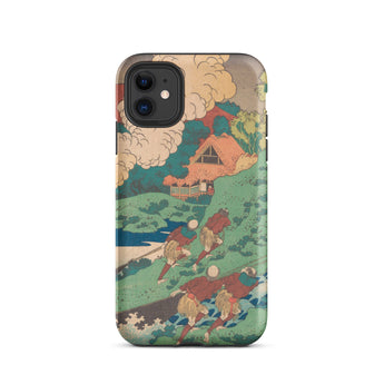 Poem by Kakinomoto Hitomaro - Hokusai Iphone Case, 11 / Matte, Artistic Phone Case
