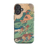 Poem by Kakinomoto Hitomaro - Hokusai Iphone Case, 16 Plus / Matte, Artistic Phone Case