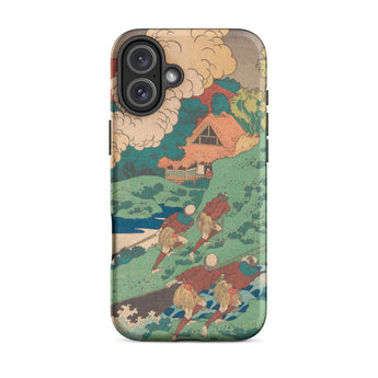 Poem by Kakinomoto Hitomaro - Hokusai Iphone Case, 16 Plus / Matte, Artistic Phone Case