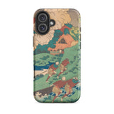Gedicht von Kakinomoto Hitomaro - Hokusai iPhone-Hülle, 16 Plus / Matt, Handyhüllen, Toby Leon