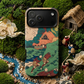 Gedicht von Kakinomoto Hitomaro - Hokusai iPhone-Hülle, Handyhüllen, Toby Leon