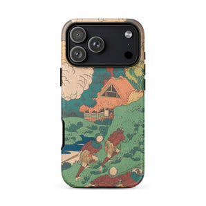 Poem by Kakinomoto Hitomaro - Hokusai Phone Case Iphone 17 Pro Max / Matte 12 Whimsical Forest Scene Ukiyo-e Print, Hey Climb Mobile Cases