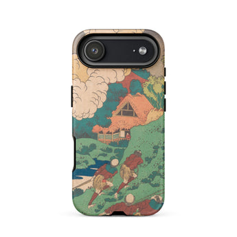 Poem by Kakinomoto Hitomaro - Hokusai Phone Case Iphone 17 Air / Matte Iphone 12 Case Vintage Japanese Art Design Two Hokusai Ukiyo-e