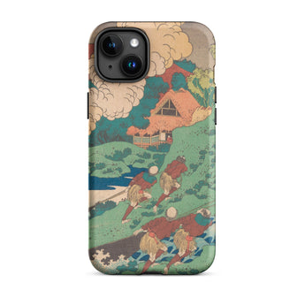 Poem by Kakinomoto Hitomaro - Hokusai Phone Case Iphone 15 Plus / Matte Japanese Art Phone Case Hokusai Ukiyo-e Print, Kakinomoto Hitomaro,