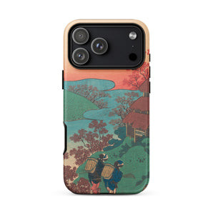 Poem by Sarumaru Dayu - Hokusai Phone Case, Hokusai Iphone Case, Mountains Exhale, Final Warmth