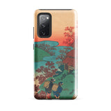 Poem by Sarumaru Dayu - Hokusai Phone Case Samsung Galaxy S20 Fe / Gloss Phone Case Vibrant Traditional Japanese Landscape Illustration Two