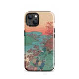 Poem by Sarumaru Dayu - Hokusai Phone Case Iphone 13 / Gloss Phone Case Vibrant Traditional Japanese Woodblock Print Design Hokusai Iphone