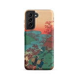 Poem by Sarumaru Dayu - Hokusai Phone Case Samsung Galaxy S21 / Matte Phone Case Vibrant Traditional Japanese Woodblock Print Design
