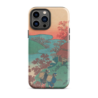 Poem by Sarumaru Dayu - Hokusai Phone Case Iphone 13 Pro Max / Gloss Phone Case Vintage Japanese Woodblock Print Design Two Hokusai Iphone