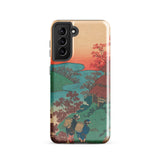 Poem by Sarumaru Dayu - Hokusai Phone Case Samsung Galaxy S21 / Gloss Vibrant Traditional Japanese Woodblock Print Design Iphone, Mountains