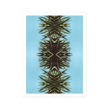 Pointy - Moderner gespiegelter botanischer Blattkunstdruck / Leinwand, 12x16’’ / 31x41cm / Ungerahmt / Weißer Rand, Poster, Drucke & visuelle Kunstwerke,