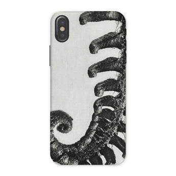 Polystichum Munitum (prickly Shield–fern) - Karl Blossfeldt Iphone Case, x / Matte, Phone Case Black White Image Curled Elephant Trunk
