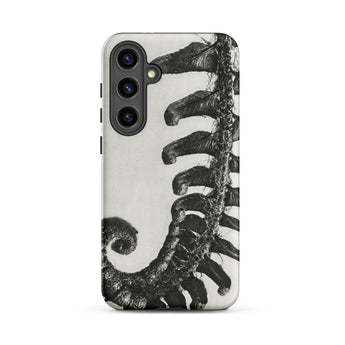 Polystichum Munitum (prickly Shield–fern) - Karl Blossfeldt Phone Case Samsung Galaxy S24 Plus / Matte Black White Fern Frond Design Phone