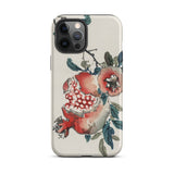 Pomegranate - Kono Bairei Kacho-ga Fruit Phone Case Pomegranate Floral Iphone Case Kōno Bairei, Bairei’s Pomegranate, Pocket-sized Meiji