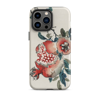 Pomegranate - Kono Bairei Kacho-ga Fruit Phone Case Pomegranate-themed Phone Case Kōno Bairei, Bairei’s Pomegranate, Pocket-sized Meiji