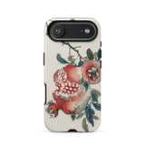 Pomegranate - Kono Bairei Kacho-ga Fruit Phone Case Pomegranate-themed Phone Case Floral Design White Background Red Kōno Bairei, Bairei’s