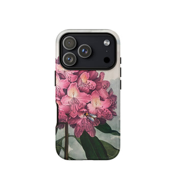 Pontic Rhododendron - Robert John Thornton Phone Case Iphone 17 Pro / Matte Iphone 12 Pro Max Case Floral Design Pink Pontic Rhododendron,