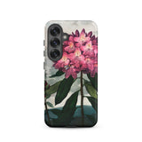 Pontic Rhododendron - Robert John Thornton Phone Case Samsung Galaxy S25 / Matte Phone Case Detailed Botanical Illustration Vibrant Pink