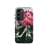 Pontic Rhododendron - Robert John Thornton Phone Case Samsung Galaxy S23 / Matte Phone Case Detailed Illustration Vibrant Pink Rhododendron