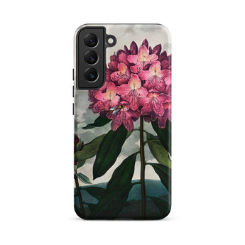 Pontic Rhododendron - Robert John Thornton Phone Case Samsung Galaxy S22 Plus / Matte Phone Case Detailed Illustration Vibrant Pink