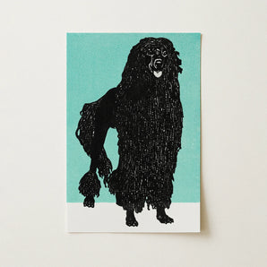 Poodle - Moriz Jung Vintage Graphic Dog Art Print / Canvas, Moriz Jung, Canine Charisma Explosion, Vintage Graphic Dog