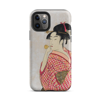 Poppen o Fuku Musume - Utamaro Ukiyo-e iPhone-Hülle, 11 Pro / Matt, Handyhüllen, Toby Leon