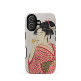 Poppen o Fuku Musume - Utamaro Ukiyo-e iPhone-Hülle, 17 / Matt, Handyhüllen, Toby Leon