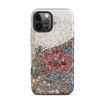 Poppies & Honeysuckle - William Morris Phone Case Iphone 12 Pro Max / Matte Floral Patterned Phone Case William Morris Floral, Iphone Case,