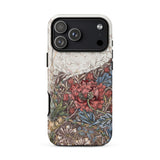 Poppies & Honeysuckle - William Morris Phone Case Iphone 17 Pro Max / Matte Iphone 12 Pro Max Case Floral Design Black William Morris