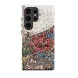 Poppies & Honeysuckle - William Morris Phone Case Samsung Galaxy S24 Ultra / Matte Phone Case Detailed Floral Design Vibrant Red Blue