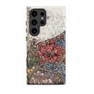 Poppies & Honeysuckle - William Morris Samsung Case, Galaxy S24 Ultra / Matte, White Smartphone Case Two-part Floral Design Section Outlined