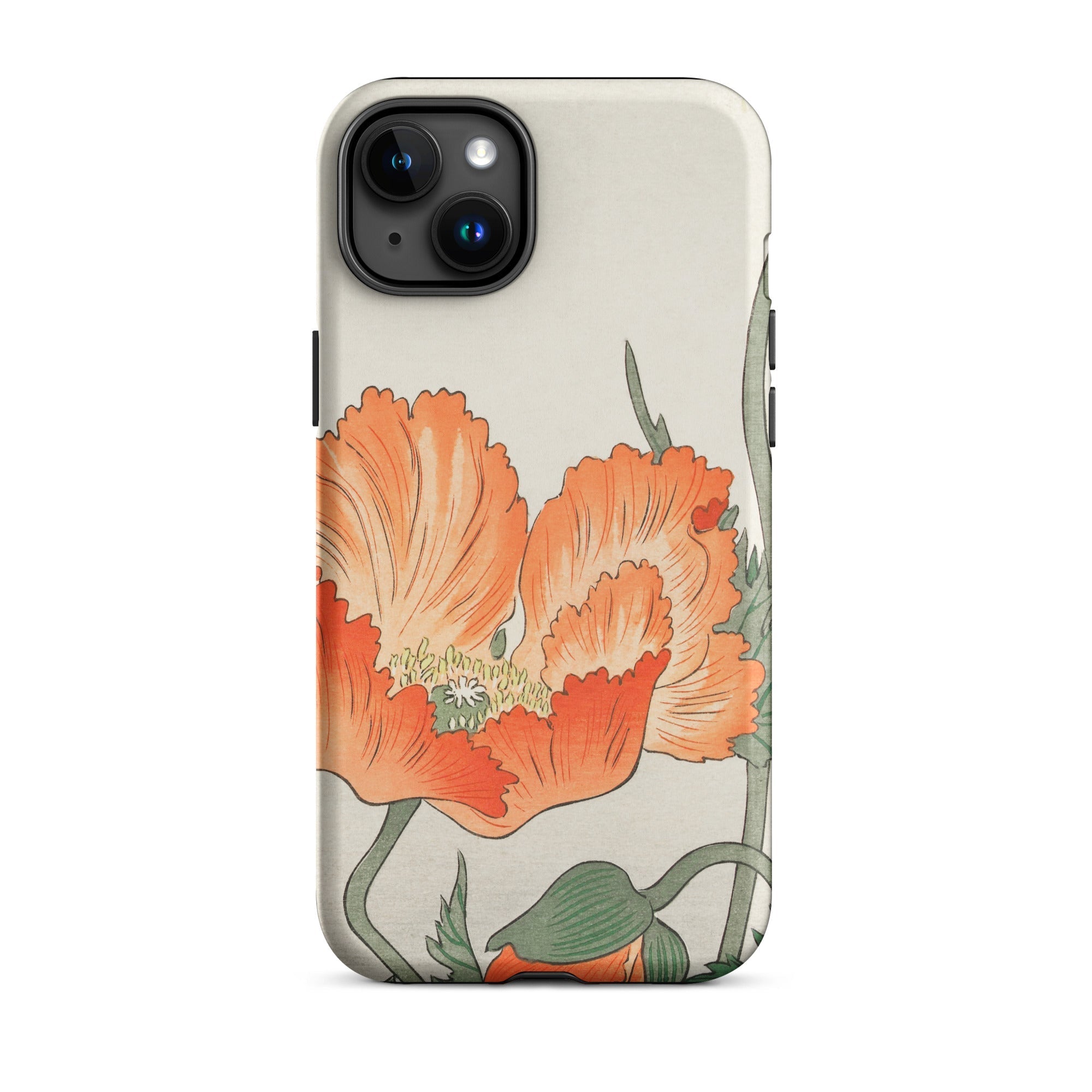 Poppies Ohara Koson Shin Hanga Iphone Case, 15 Plus / Matte, Floral Patterned Phone Case