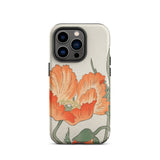 Poppies - Ohara Koson Shin-hanga Phone Case Iphone 14 Pro / Matte Floral-patterned Iphone Case Ohara Koson’s Poppy, Poppy Masterpiece,