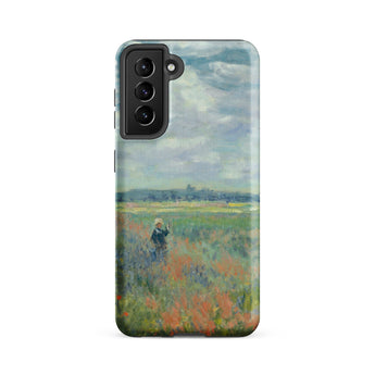 Poppy Fields Near Argenteuil - Claude Monet Phone Case Samsung Galaxy S21 Fe / Matte Reproduction Monet’s Impressionistic Painting Figure
