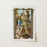 Porteur D’amphore - Maurice Desvallieres Art Print / Canvas Artistic Print Nude Male Figure Classical Attire Rendered Porteur D’amphore,