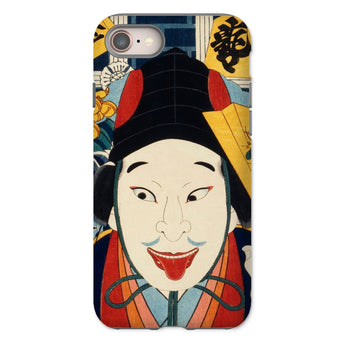 Portrait of an Actor - Toyohara Kunichika Phone Case Iphone 8 / Matte Colorful Japanese Ukiyo-e Style Illustration Kabuki, Captivating