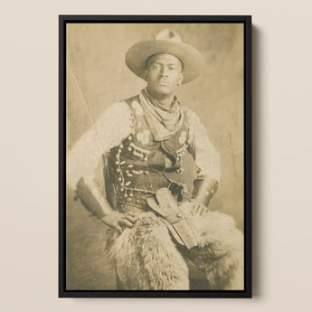 Portrait of a Black Cowboy Art Print / Canvas, 12x18’’ / 31x46cm / Frame, Posters Prints & Visual Artwork, Toby Leon