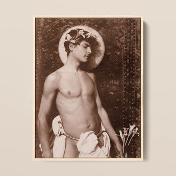 Ritratto di Nino Cesarini - Stampa d'arte di Guglielmo Pluschow / Tela, 12x16’’ / 31x41cm / Cornice naturale, Poster Stampe & Opera visiva, Toby