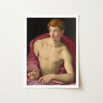 Portrait of a Young Man as Saint Sebastian - Bronzino Art Print / Canvas, Two Arrows, Bronzino’s, Occupies, Iconographic Tradition, Roman