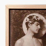 Portrait of Nino Cesarini - Guglielmo Pluschow Art Print / Canvas, Steps, Plüschow’s Naples Studio, Classical Ideal Recast, Sepia-brown