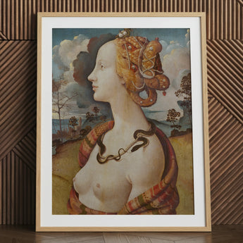 Portrait of Simonetta Vespucci - Piero Di Cosimo Art Print / Canvas, 24x32’’ / 61x81cm / Natural Frame / Matboard, Posters Prints & Visual