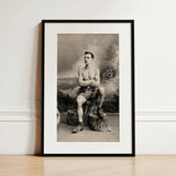 Portrait of a Tattooed Man Art Print / Canvas, 12x18’’ / 31x46cm / Black Frame / Matboard, Posters Prints & Visual Artwork, Toby Leon